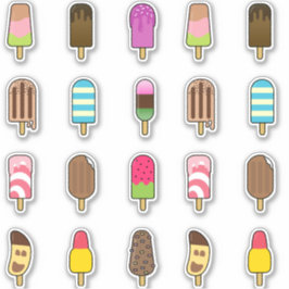 Pegatina Yummy Popsicle Ice Cream