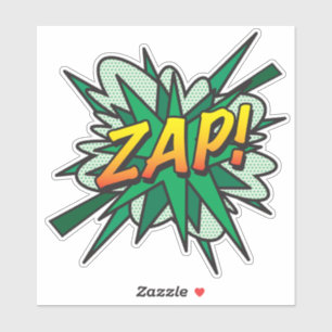 Pegatina ZAP Fun Retro Libro Pop Art