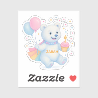 Pegatina Zarah Dancing Polar Bear Custom-Cut Vinyl Sticker