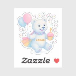 Pegatina Zarah Dancing Polar Bear Custom-Cut Vinyl Sticker
