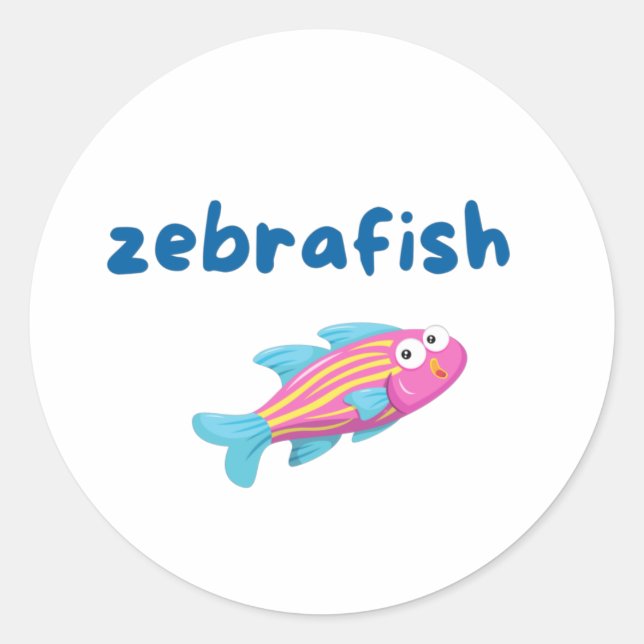 Pegatina Zebrafish (Anverso)