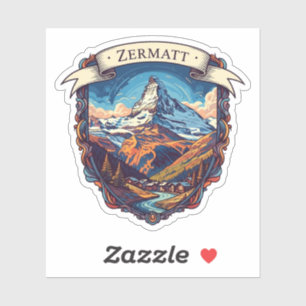 Pegatina Zermatt Suiza Matterhorn