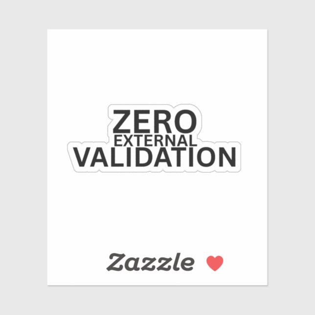 Pegatina Zero External Validation Minimalist Laptop Sticker (Hoja)
