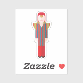 Pegatina Ziggy – Retro Glam Rock Sticker