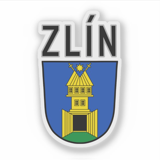 Pegatina Zlín coat of arms, Czech Republic (Anverso)