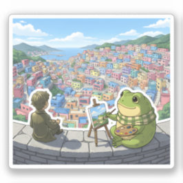 Pegatina Zochi en el pueblo de Gamcheon