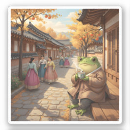 Pegatina Zochi en el pueblo Hanok de Bukchon