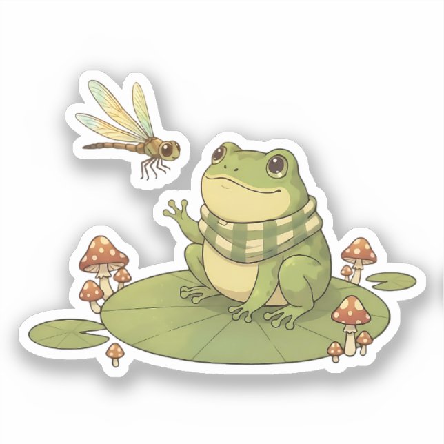 Pegatina Zochi y Drift la libélula (Anverso)