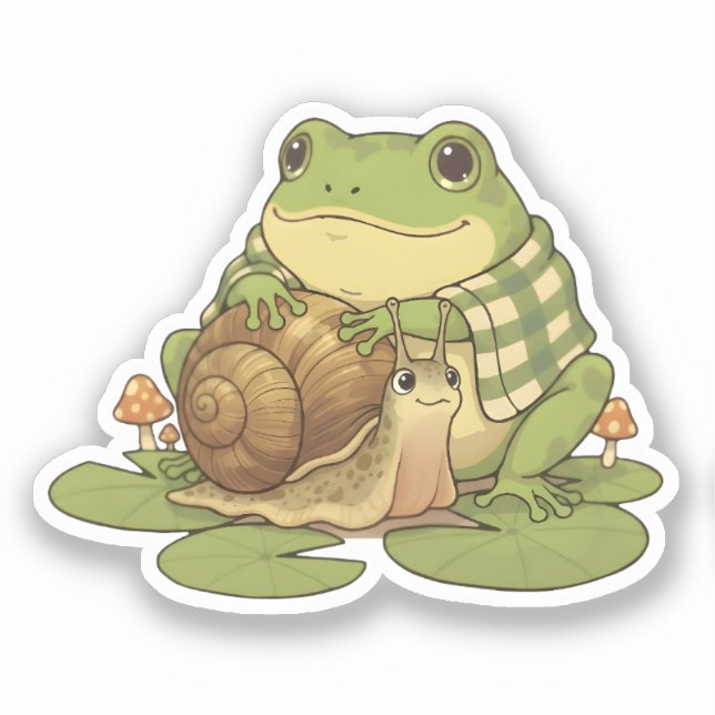 Pegatina Zochi y Snoo el caracol (Anverso)