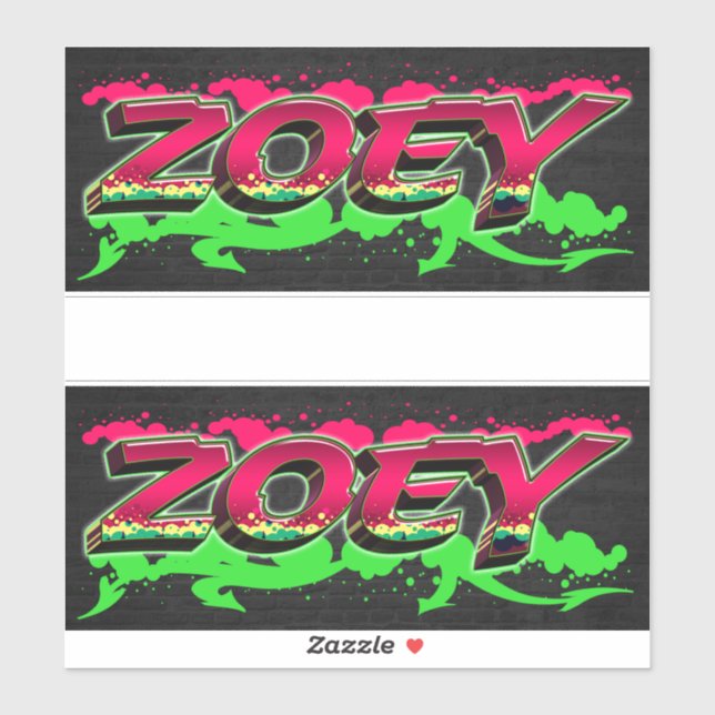 Pegatina Zoey Vorname Name Graffiti Aufkleber Sticker (Hoja)