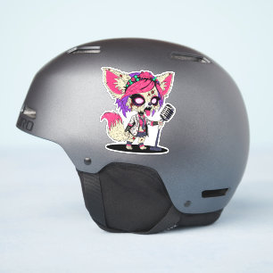 Pegatina Zombi Estrella de Pop de los 80 del Zorro Fennec