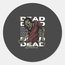 Pegatina Zombie Muerto Blanco y Marrón