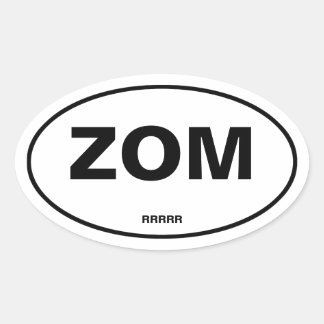 Pegatina Zombie Oval