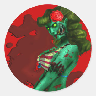 Pegatina Zombie Pin-up
