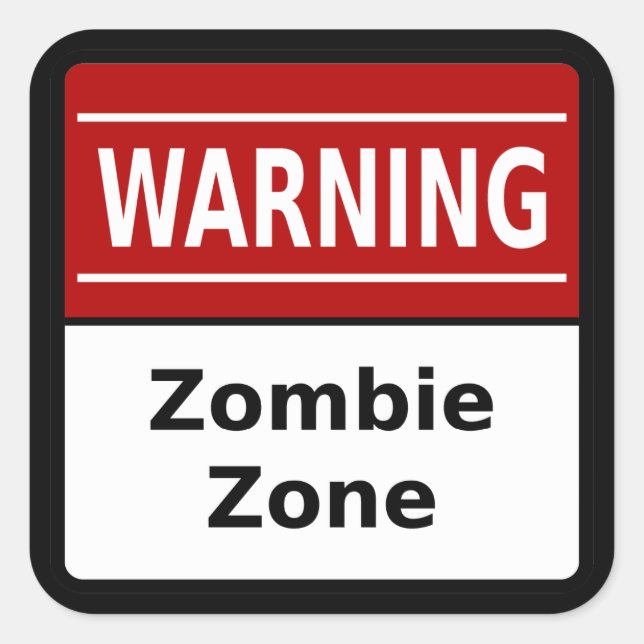 Pegatina Zombie Zone (Anverso)