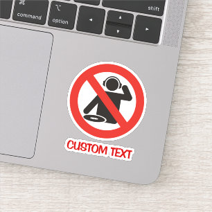 Pegatina Zona libre de DJ