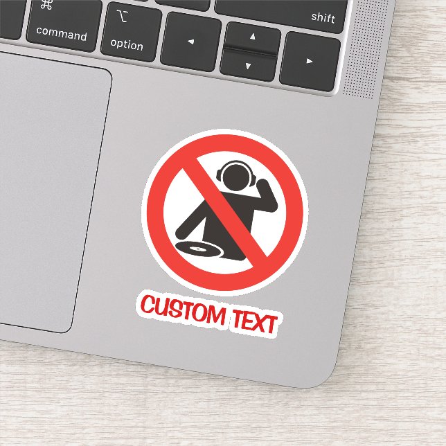 Pegatina Zona libre de DJ (Detalle)