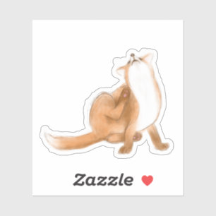 Pegatina Zorro crateur