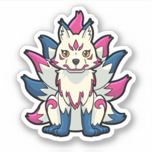 Pegatina Zorro de nueve colas - Kyuubi Kitsune