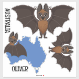 Pegatina Zorro kalong volador australiano