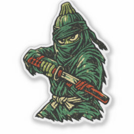 Pegatina Zucchini Shadow Strike — Vintage Retro Ninja Fight