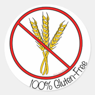pegatinas "100% libres de gluten" (grandes)
