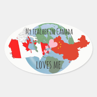 Pegatinas a enviar a los estudiantes: Canadá, amor