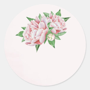 Pegatinas a favor de la boda de peones rosados