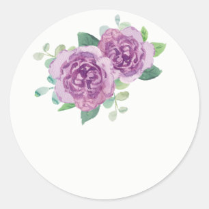 Pegatinas a favor de la boda Rosa púrpura