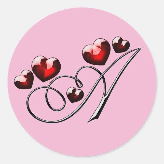 pegatinas A iniciales de monograma (Anverso)