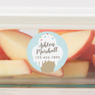 Pegatinas a prueba de agua con helado