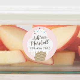 Pegatinas a prueba de agua con helado