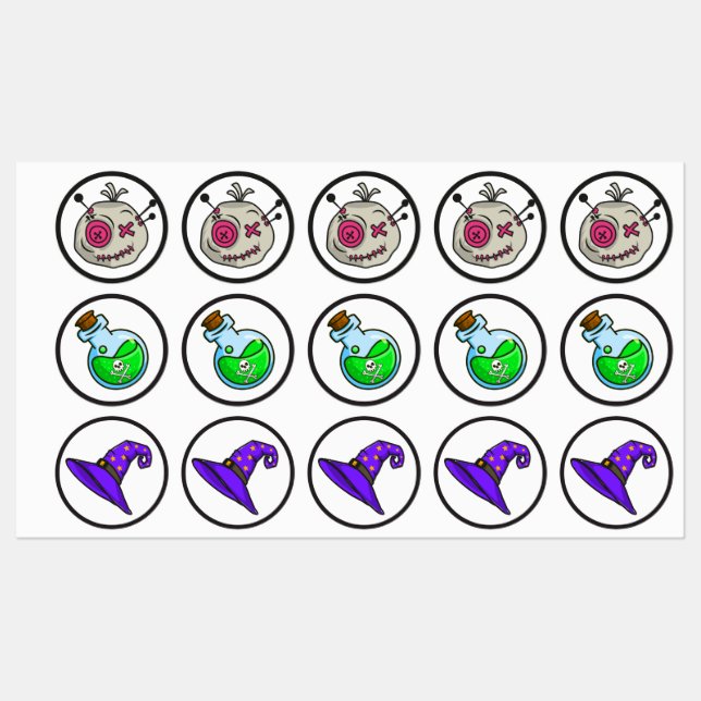 Pegatinas a prueba de agua de gran círculo de toke (Hoja)