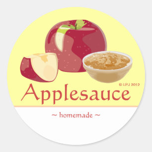 Pegatinas adaptables de la compota de manzanas