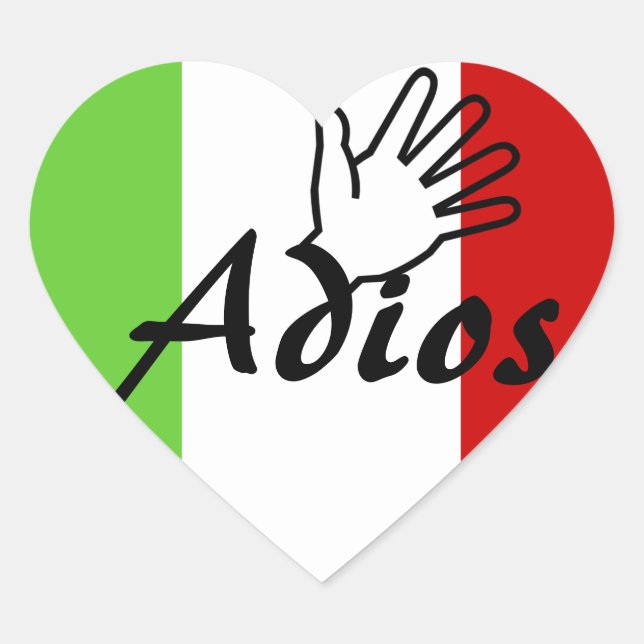 Pegatinas Adiós, adiós carta Sellos para sobres (Anverso)