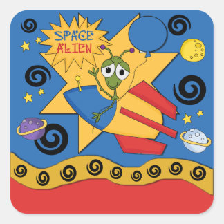 Pegatinas alienígenas del espacio