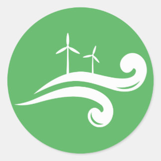 Pegatinas alternativos de energía eólica