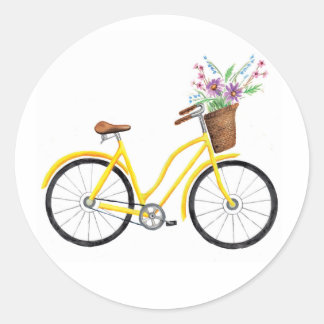 pegatinas amarillos de la bici