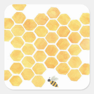 pegatinas amarillos de la pintura de la abeja del