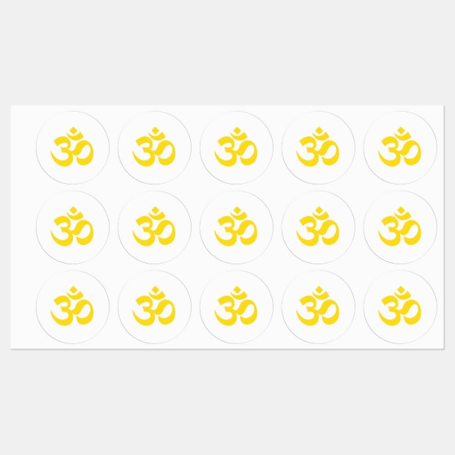 Pegatinas Amarillos Om (Hoja)