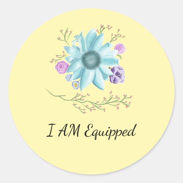 Pegatinas Amarillos Sunny Inspiradores Estoy Equip (Anverso)