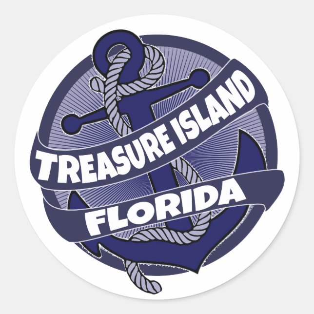 Pegatinas ancestrales de Treasure Island Florida (Anverso)