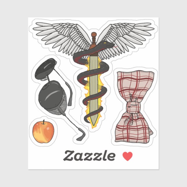 Pegatinas Angel/Demon (Hoja)