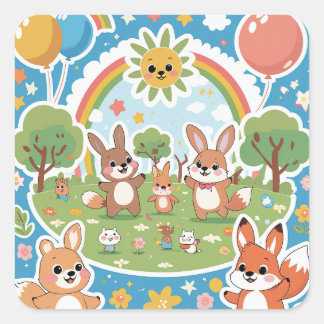 Pegatinas animales para niños - Zoológico de un Pe