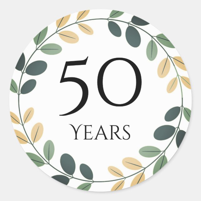 Pegatinas aniversario 50 años (Anverso)