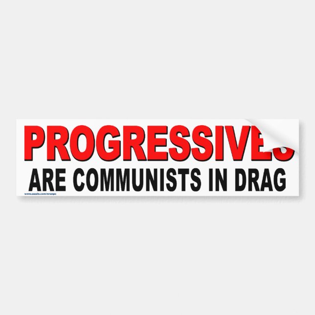 Pegatinas anti Obama "Los progresistas son comunis (Frente)