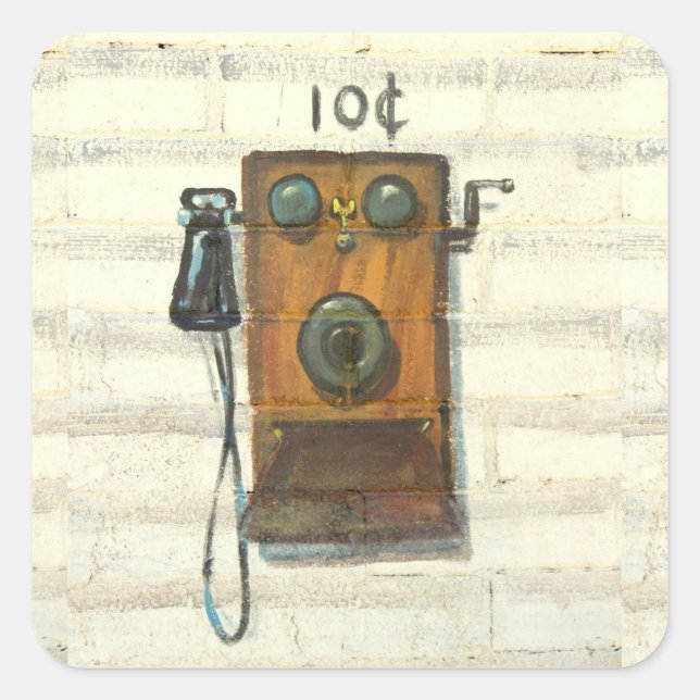 pegatinas antiguos de teléfonos de pared (Anverso)