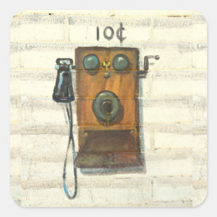 pegatinas antiguos del teléfono de la pared