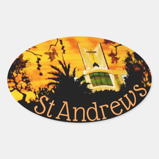 Pegatinas antiparachoques bubblepacífico, iglesia  (Anverso)