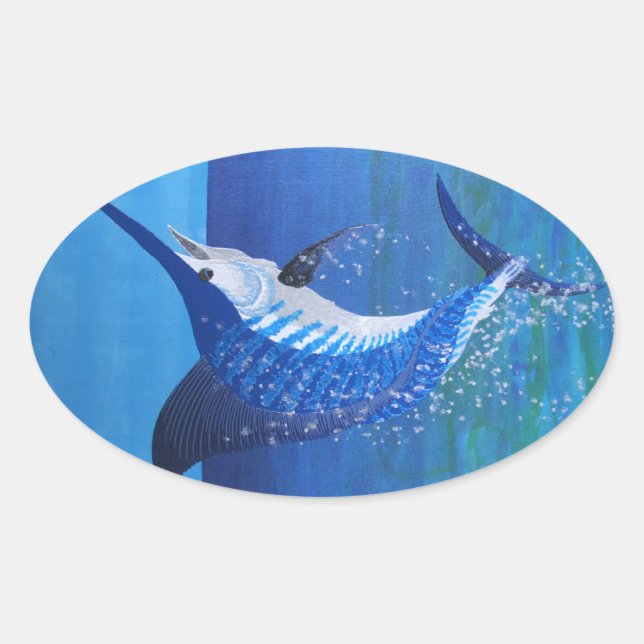 Pegatinas antiparachoques bubblepacífico, marlín v (Anverso)